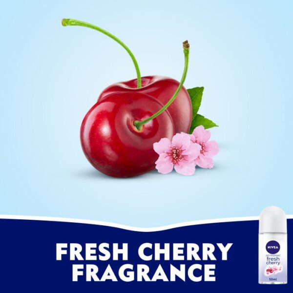 Nivea Deodorant Roll-On For Women With Fresh Cherry Scent - 50 Ml